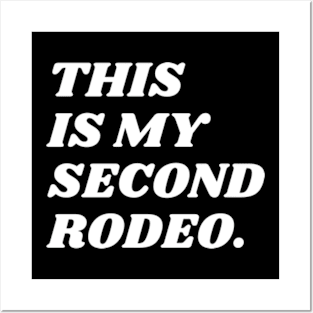 "This is my second rodeo." in plain white letters - cos you're not the noob, but barely Posters and Art